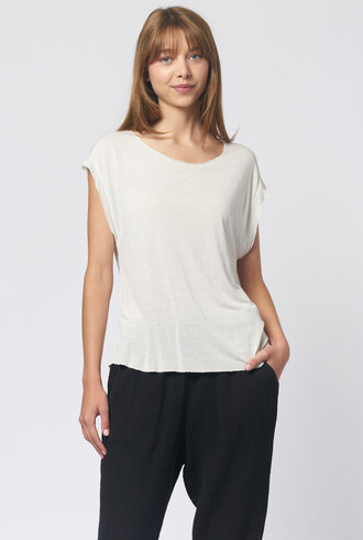 Raquel Allegra Homage Shred Tee Dirty White