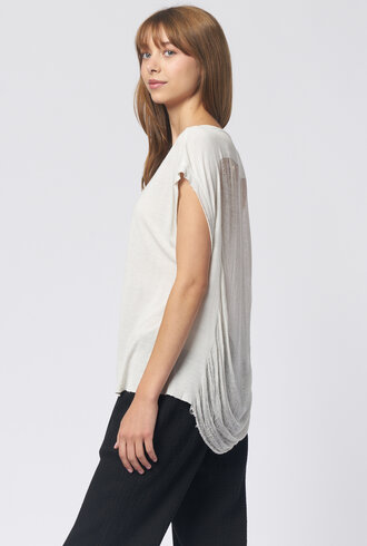 Raquel Allegra Homage Shred Tee Dirty White