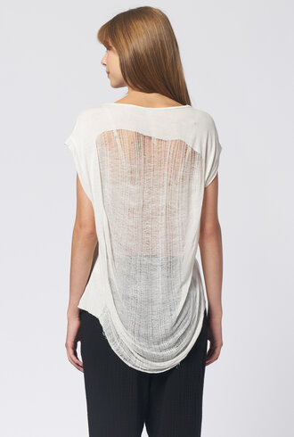 Raquel Allegra Homage Shred Tee Dirty White