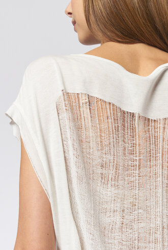 Raquel Allegra Homage Shred Tee Dirty White