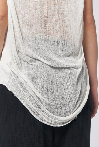 Raquel Allegra Homage Shred Tee Dirty White