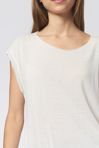 Raquel Allegra Homage Shred Tee Dirty White
