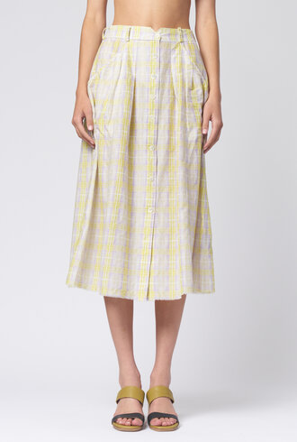 Raquel Allegra Franklin Skirt Sun Plaid