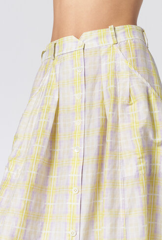 Raquel Allegra Franklin Skirt Sun Plaid