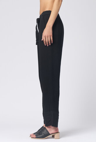 Raquel Allegra Gauze Pants  Black