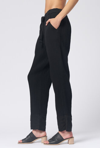 Raquel Allegra Gauze Pants  Black