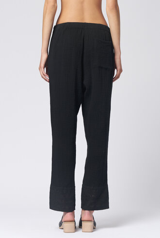 Raquel Allegra Gauze Pants  Black
