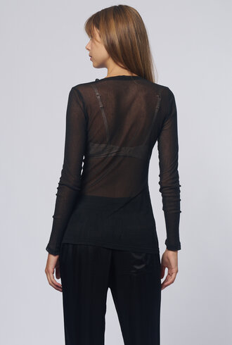 Raquel Allegra Liza Tee Black