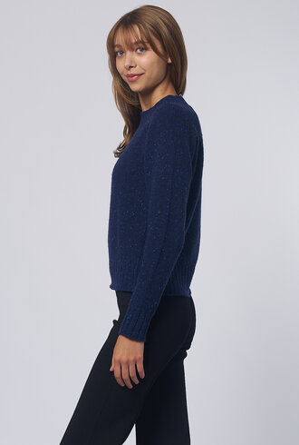 MJW. Donegal Tweed Pullover Blue