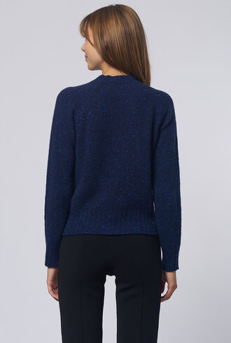 MJW. Donegal Tweed Pullover Blue