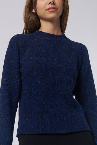 MJW. Donegal Tweed Pullover Blue