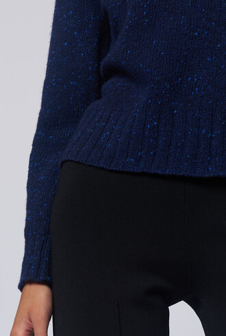 MJW. Donegal Tweed Pullover Blue