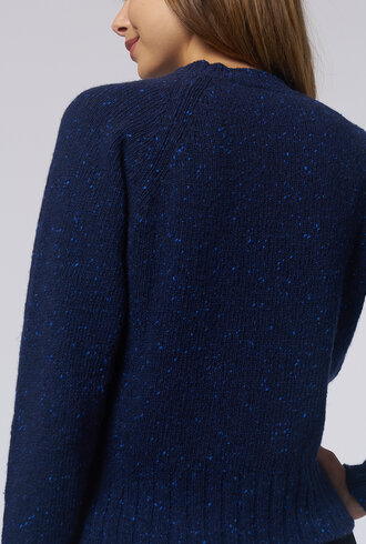 MJW. Donegal Tweed Pullover Blue