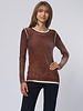 Kokun Over Dye Fitted Crew Sweater Mocha