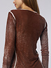 Kokun Over Dye Fitted Crew Sweater Mocha