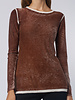 Kokun Over Dye Fitted Crew Sweater Mocha