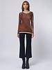 Kokun Over Dye Fitted Crew Sweater Mocha