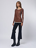Kokun Over Dye Fitted Crew Sweater Mocha