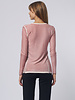 Kokun Over Dye Bamboo V Neck Dusty Rose