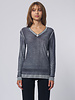 Kokun Over Dye Perfect V Neck Charcoal
