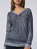 Kokun Over Dye Perfect V Neck Charcoal