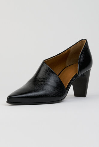 Coclico Passion Demi D'Orsay Crinkled Patent Black