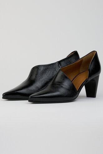 Coclico Passion Demi D'Orsay Crinkled Patent Black