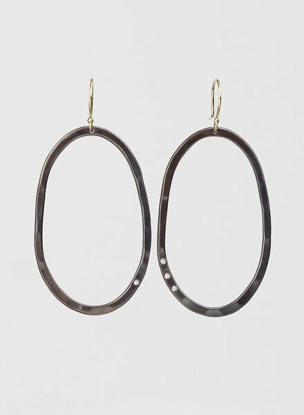 Sarah McGuire Large Diamond Pebble Earrings