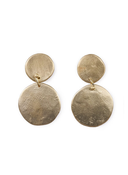 Sarah McGuire Double Parchment Disk Earrings