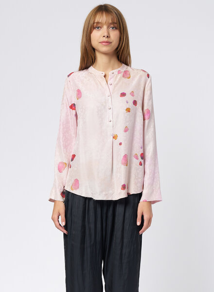Raquel Allegra Perfect Henley Silk Petal  Pink