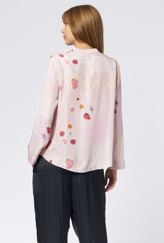 Raquel Allegra Perfect Henley Silk Petal  Pink