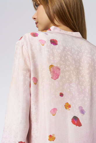 Raquel Allegra Perfect Henley Silk Petal  Pink