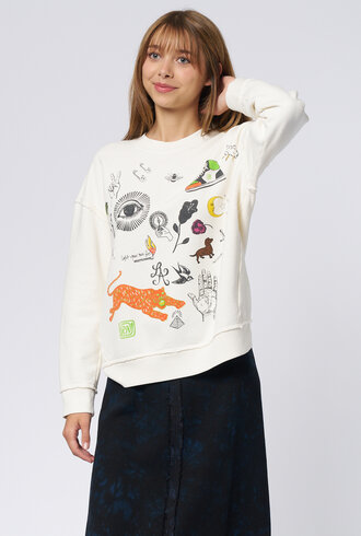 Raquel Allegra Hesperia Sweatshirt Dirty White