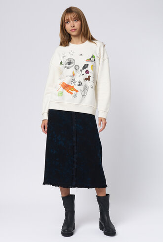 Raquel Allegra Hesperia Sweatshirt Dirty White