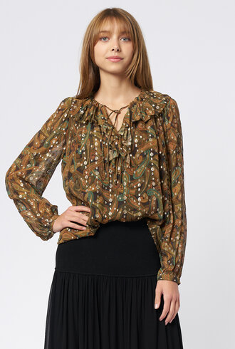 Ulla Johnson Emilie Blouse Tiger's Eye