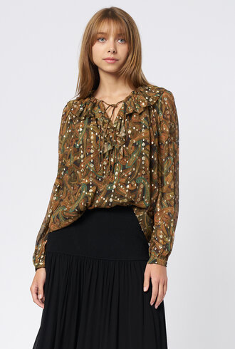Ulla Johnson Emilie Blouse Tiger's Eye