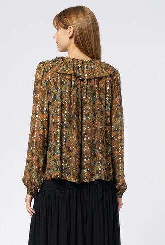Ulla Johnson Emilie Blouse Tiger's Eye