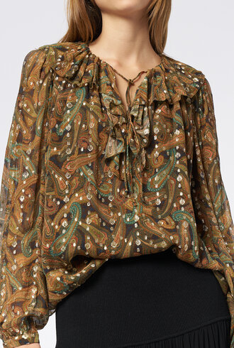 Ulla Johnson Emilie Blouse Tiger's Eye
