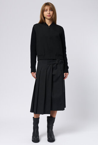 WE-AR4 The Hutton Midi Skirt Charcoal
