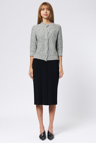 MJW. Cashmere Blend Cardigan Grey Sequin
