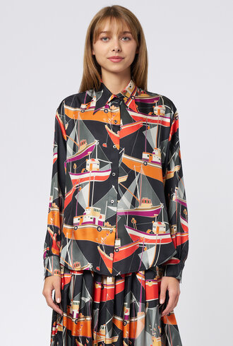 La Prestic Ouiston Brooks Blouse Maritime