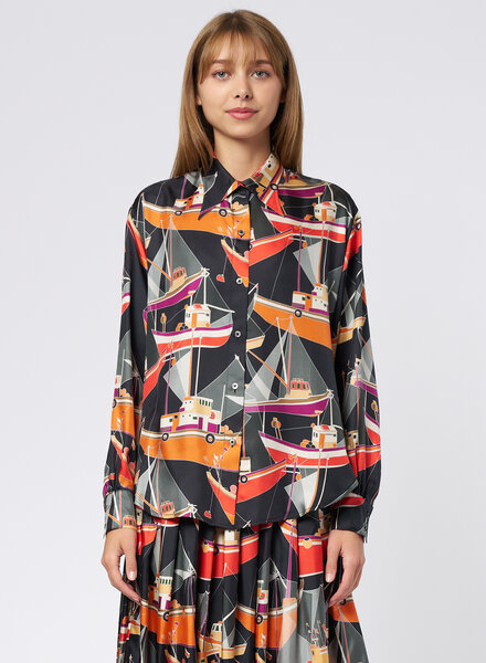 La Prestic Ouiston Brooks Blouse Maritime