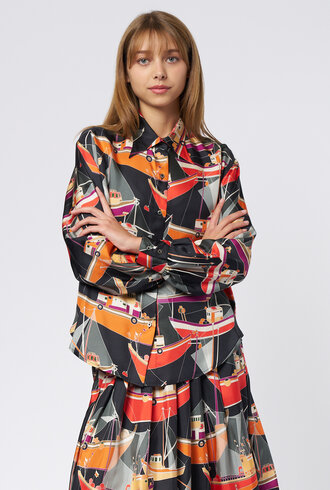 La Prestic Ouiston Brooks Blouse Maritime
