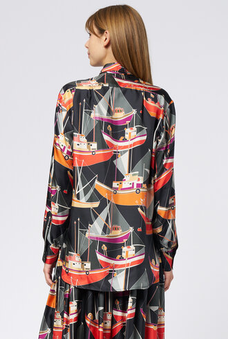 La Prestic Ouiston Brooks Blouse Maritime
