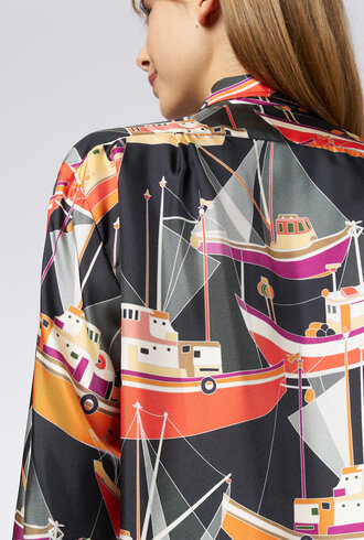 La Prestic Ouiston Brooks Blouse Maritime
