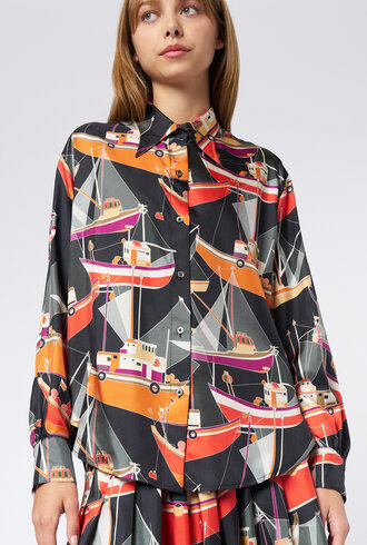 La Prestic Ouiston Brooks Blouse Maritime
