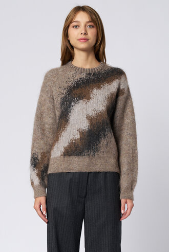 Pomandere Jacquard Knitwear Coffee