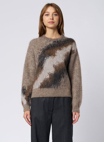 Pomandere Jacquard Knitwear Coffee