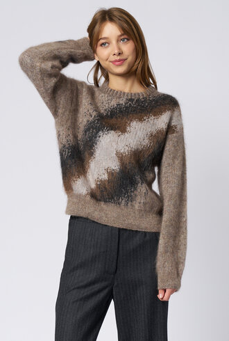 Pomandere Jacquard Knitwear Coffee