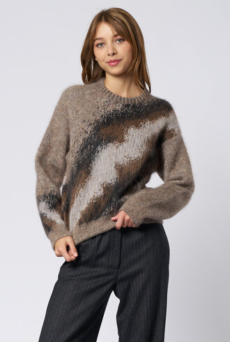 Pomandere Jacquard Knitwear Coffee